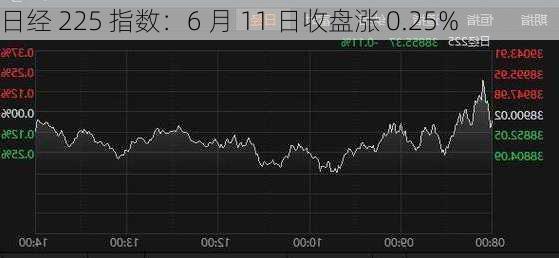 日经 225 指数：6 月 11 日收盘涨 0.25%