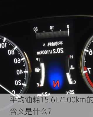 平均油耗15.6L/100km的含义是什么？