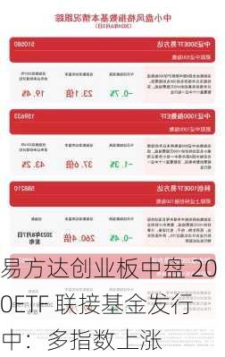 易方达创业板中盘 200ETF 联接基金发行中：多指数上涨