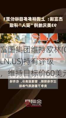 富国集团维持欧林(OLN.US)持有评级，维持目标价60美元