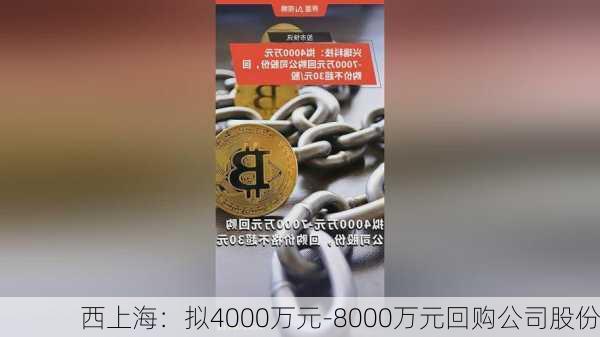 西上海：拟4000万元-8000万元回购公司股份