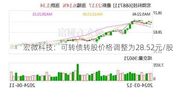 宏微科技：可转债转股价格调整为28.52元/股