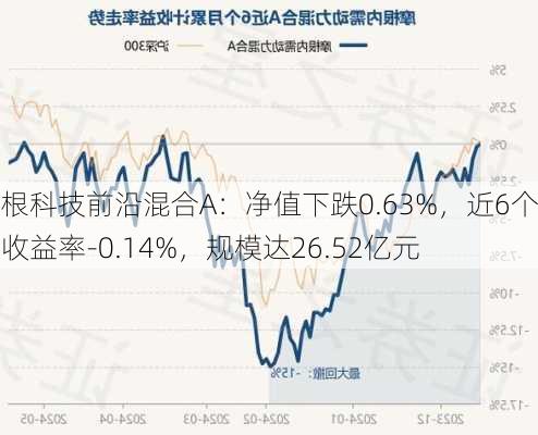 摩根科技前沿混合A：净值下跌0.63%，近6个月收益率-0.14%，规模达26.52亿元