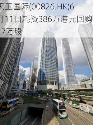 天工国际(00826.HK)6月11日耗资386万港元回购227万股