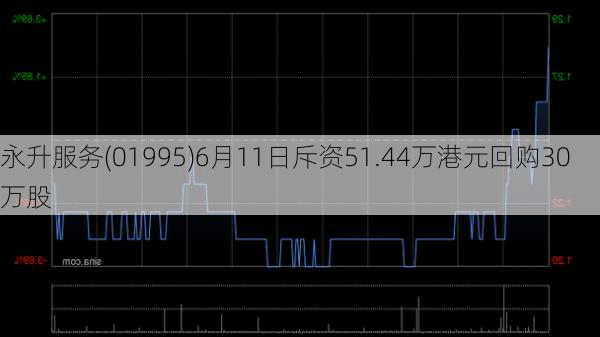 永升服务(01995)6月11日斥资51.44万港元回购30万股