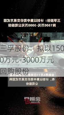 三孚股份：拟以1500万元-3000万元回购股份