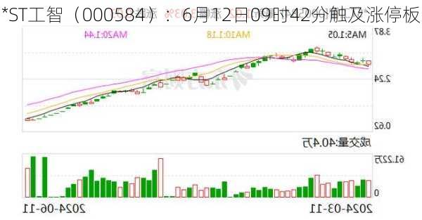 *ST工智（000584）：6月12日09时42分触及涨停板