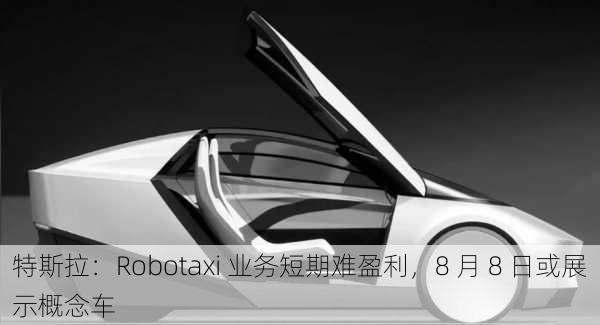 特斯拉：Robotaxi 业务短期难盈利，8 月 8 日或展示概念车