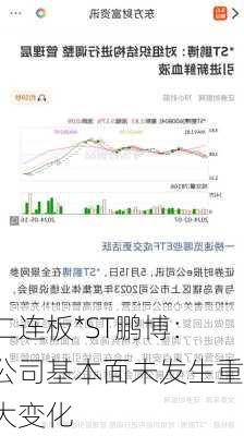 二连板*ST鹏博：公司基本面未发生重大变化