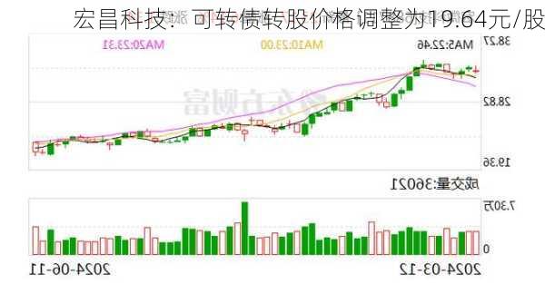 宏昌科技：可转债转股价格调整为19.64元/股