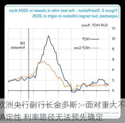 欧洲央行副行长金多斯：面对重大不确定性 利率路径无法预先确定