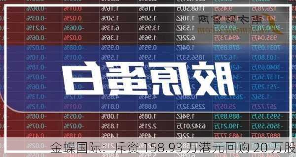 金蝶国际：斥资 158.93 万港元回购 20 万股