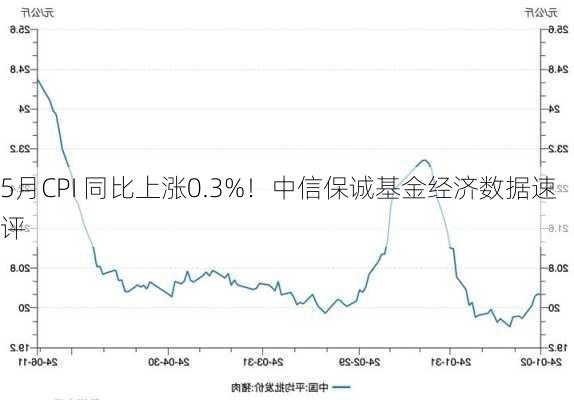 5月CPI 同比上涨0.3%！中信保诚基金经济数据速评