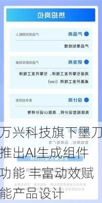 万兴科技旗下墨刀推出AI生成组件功能 丰富动效赋能产品设计