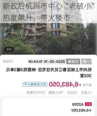 新政后杭州市中心“老破小”热度飙升，带火楼市