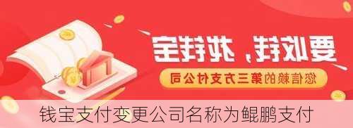 钱宝支付变更公司名称为鲲鹏支付