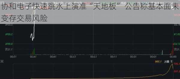 协和电子快速跳水上演准“天地板” 公告称基本面未变存交易风险