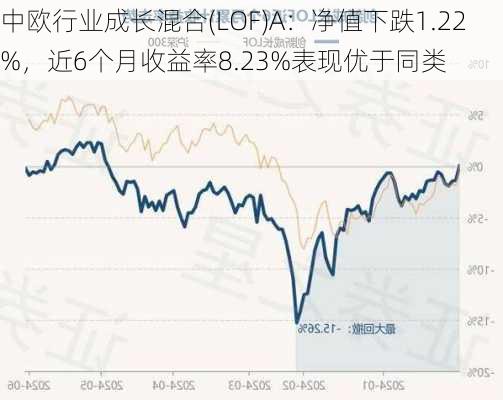 中欧行业成长混合(LOF)A：净值下跌1.22%，近6个月收益率8.23%表现优于同类