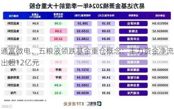 通富微电、五粮液领跌基金重仓概念：主力资金净流出超12亿元