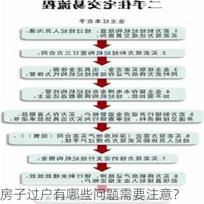 房子过户有哪些问题需要注意？