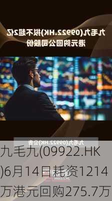 九毛九(09922.HK)6月14日耗资1214万港元回购275.7万股