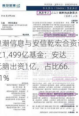 浪潮信息与安信乾宏合资设立1.499亿基金：安达元脑出资1亿，占比66.71%