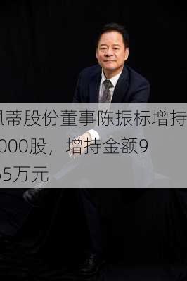 佩蒂股份董事陈振标增持7000股，增持金额9.65万元