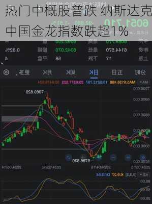 热门中概股普跌 纳斯达克中国金龙指数跌超1%