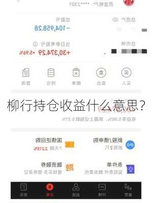 柳行持仓收益什么意思？