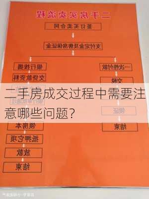 二手房成交过程中需要注意哪些问题？