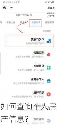 如何查询个人房产信息？