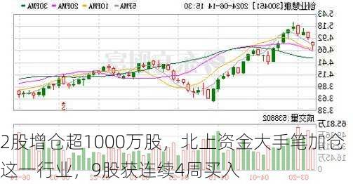 2股增仓超1000万股，北上资金大手笔加仓这一行业，9股获连续4周买入