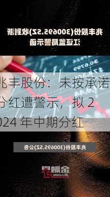 兆丰股份：未按承诺分红遭警示，拟 2024 年中期分红