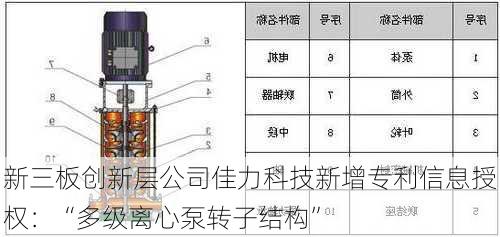 新三板创新层公司佳力科技新增专利信息授权：“多级离心泵转子结构”