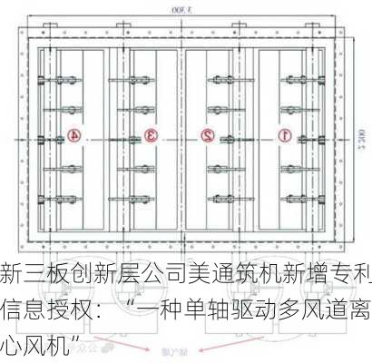 新三板创新层公司美通筑机新增专利信息授权：“一种单轴驱动多风道离心风机”