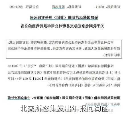 北交所密集发出年报问询函