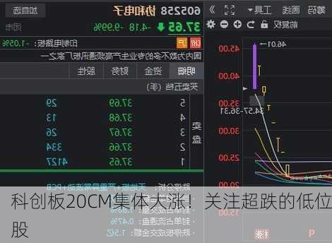 科创板20CM集体大涨！关注超跌的低位股