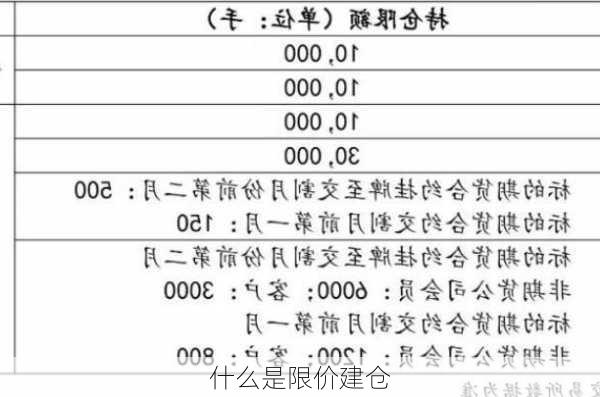 什么是限价建仓