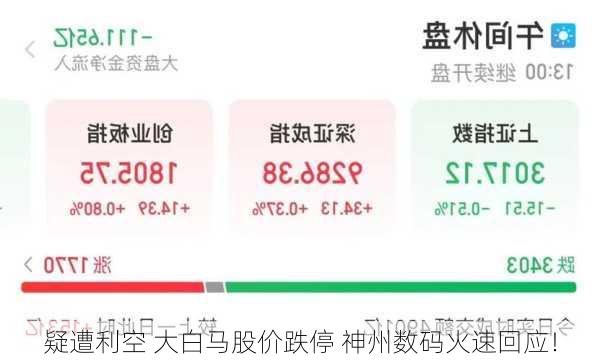 疑遭利空 大白马股价跌停 神州数码火速回应！