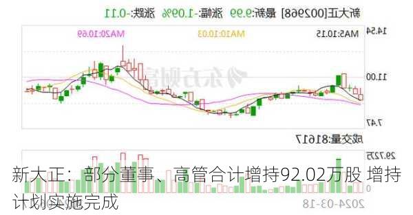 新大正：部分董事、高管合计增持92.02万股 增持计划实施完成