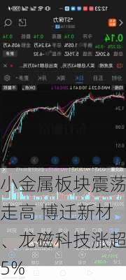 小金属板块震荡走高 博迁新材、龙磁科技涨超5%