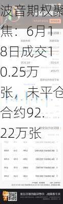 波音期权聚焦：6月18日成交10.25万张，未平仓合约92.22万张