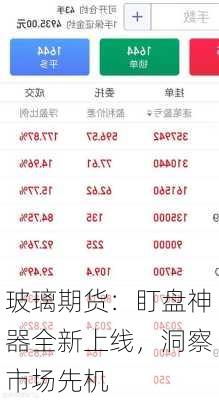 玻璃期货：盯盘神器全新上线，洞察市场先机