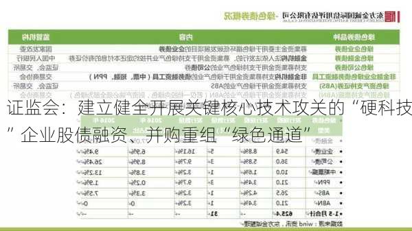 证监会：建立健全开展关键核心技术攻关的“硬科技”企业股债融资、并购重组“绿色通道”