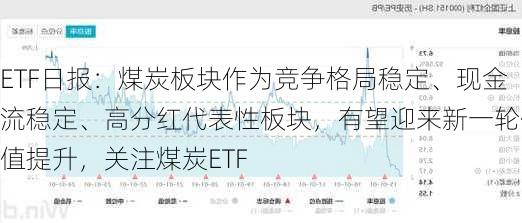 ETF日报：煤炭板块作为竞争格局稳定、现金流稳定、高分红代表性板块，有望迎来新一轮估值提升，关注煤炭ETF