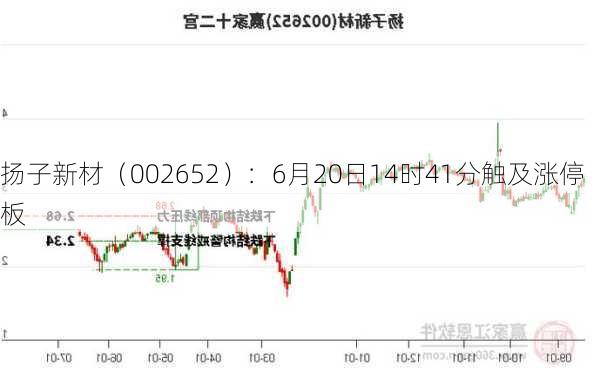 扬子新材（002652）：6月20日14时41分触及涨停板