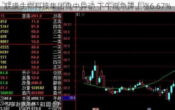 联康生物科技集团盘中异动 下午盘急速上涨6.67%