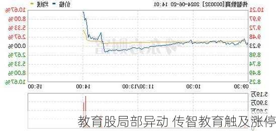 教育股局部异动 传智教育触及涨停