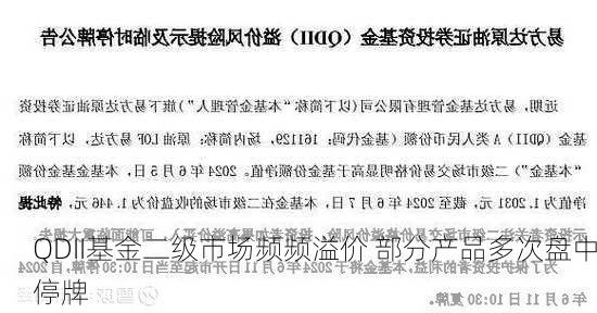 QDII基金二级市场频频溢价 部分产品多次盘中停牌