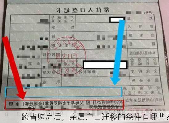 跨省购房后，亲属户口迁移的条件有哪些？